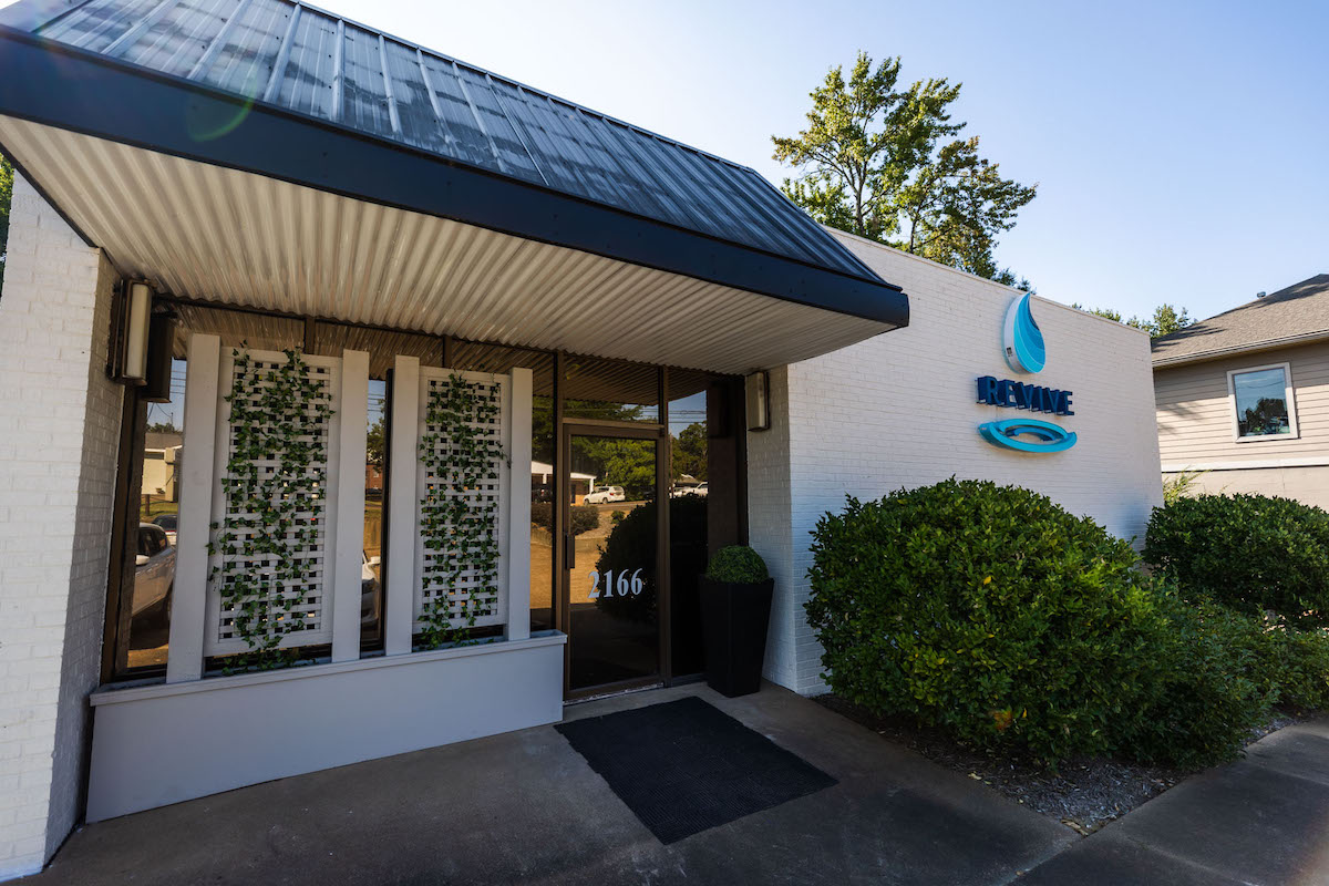 An angled shot of the front entrance of Revive Wellness Clinic of Oxgford where patients can go for Injectable Peptides in Oxford.